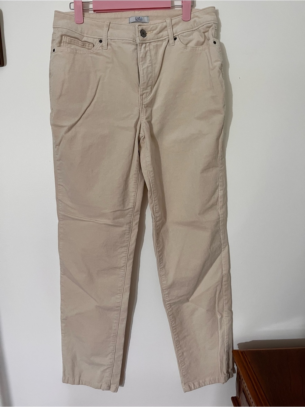 croft & barrow Beige Women's Straight-Leg Corduroy Trousers